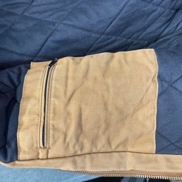 Vintage Carhartt J131 BRN Hooded Duck Jacket Sz XL USA Made Union Quilted Lined - Picture 15 of 15